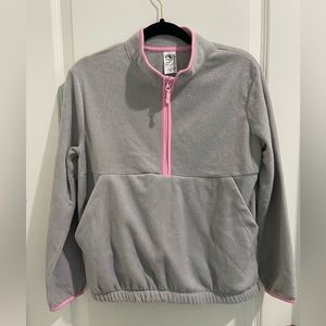 Gray jacket with pocket.